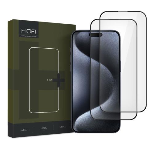 Tempered Glass Full Face Hofi Pro+ Apple iPhone 16 Pro Max Μαύρο (2 τεμ.)