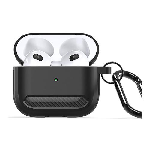 Θήκη TPU Dux Ducis PECB Apple AirPods 3 με Γάντζο Μαύρο