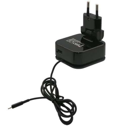 Travel Charger Wrap Lightning with Extra USB Output Black 2.1A