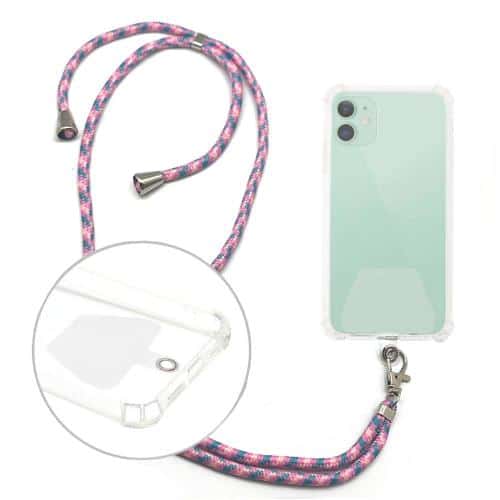 Universal Neck Strap inos for Mobile Phones Pink-Blue