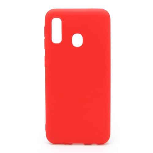 Θήκη Soft TPU inos Samsung A202F Galaxy A20e S-Cover Κόκκινο