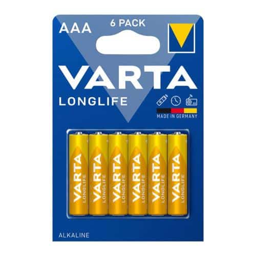 Μπαταρία Alkaline Varta Longlife AAA LR03 (6 τεμ)