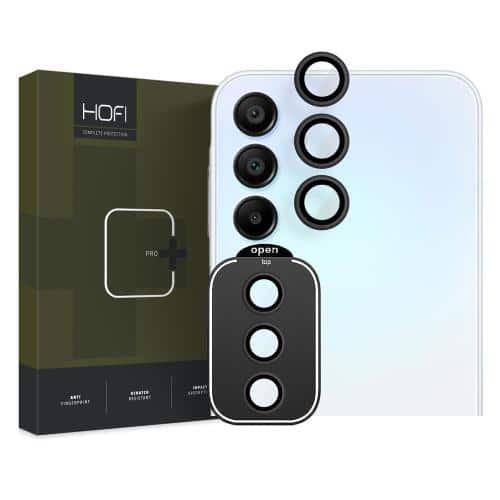 Μεταλλικό Προστατευτικό Κάλυμμα Κάμερας Hofi Camring Pro+ Samsung A356B Galaxy A35 5G Μαύρο (3 τεμ.)