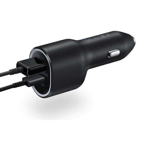 Car Charger Fast Charging Samsung EP-L4020 with Dual Output USB A & USB C PD 40W Black