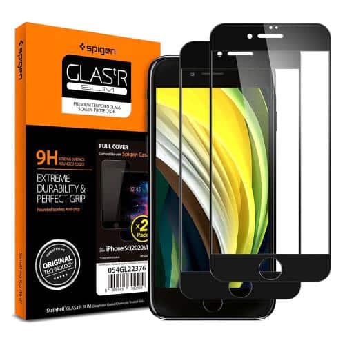 Tempered Glass Full Face Spigen Glas.tR Slim FC Apple iPhone 7/ 8/ SE 2020/ SE 2022 Μαύρο (2 τεμ.)