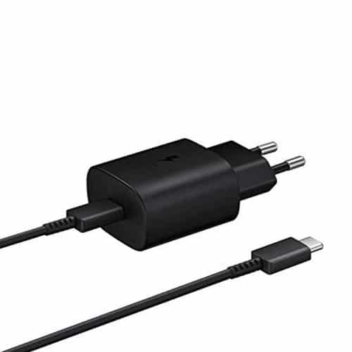 Travel Fast Charger Samsung EP-TA800 with USB C 25W 3A & USB C 5V-11V 3.0A 25W Cable Black