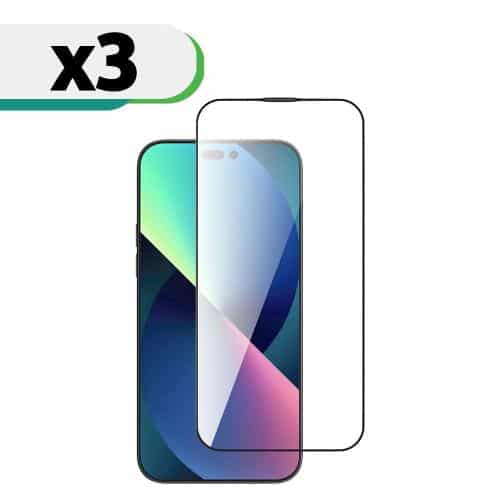 Tempered Glass Full Face Entire View Devia Apple iPhone 14 Pro Max Star Μαύρο (3 τεμ.)