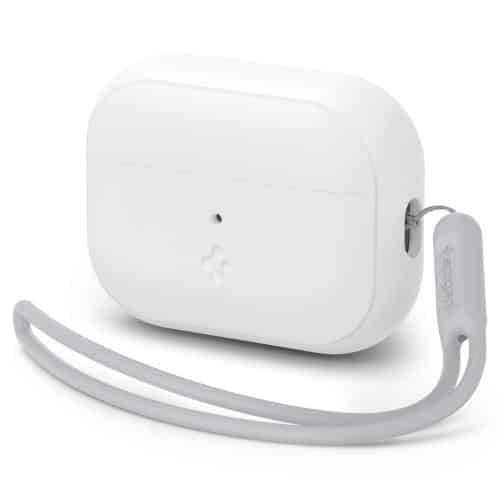 Silicon Case Spigen Fit Apple AirPods Pro 1/ 2 with Strap White-Grey
