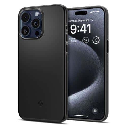 TPU Case Spigen Thin Fit Apple iPhone 15 Pro Black