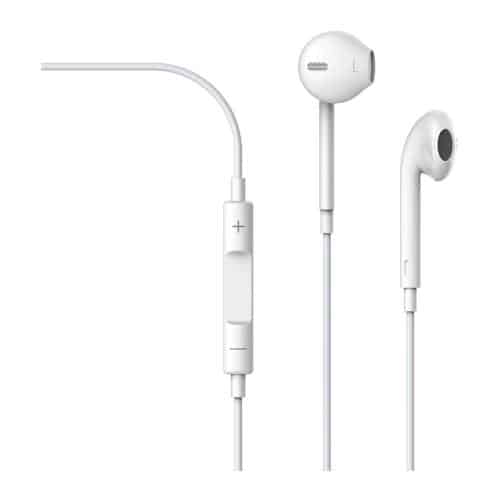 Hands Free Stereo Devia Earpods EM022 3.5mm with Remote & Mic White