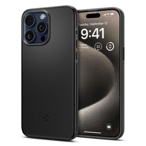TPU Case Spigen Thin Fit Apple iPhone 15 Pro Max Black