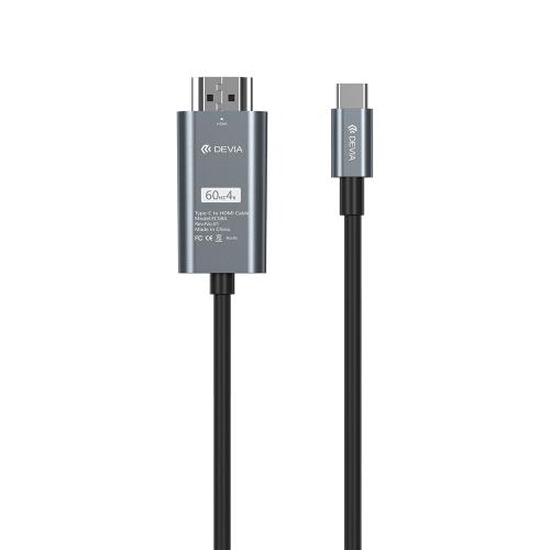 Καλώδιο Σύνδεσης USB 2.0 Devia EC084 HDMI σε USB C (Updated) 2m Storm Μαύρο