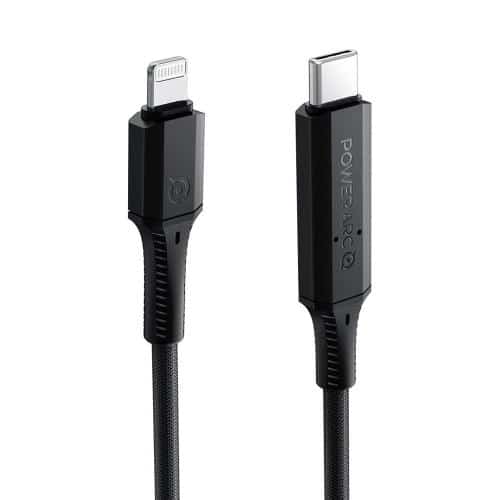 Καλώδιο Σύνδεσης USB 2.0 Spigen PowerArc PB1901 USB C σε MFI Lightning PD 100W Braided 1m Μαύρο