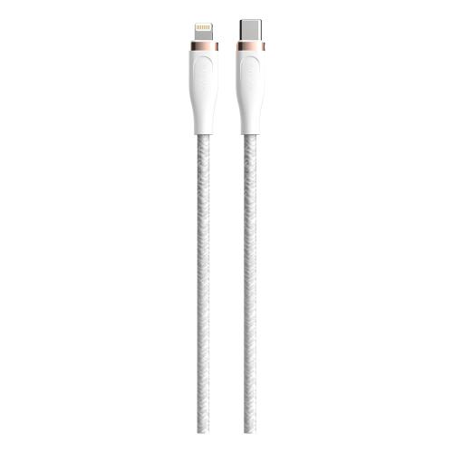 Καλώδιο Σύνδεσης USB 2.0 Woven Devia EC418 Braided USB C σε Lightning PD 27W 1.5m Star Λευκό