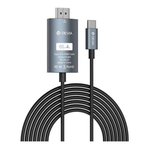 Καλώδιο Σύνδεσης USB 2.0 Devia EC084 HDMI σε USB C 2m Storm Series Μαύρο