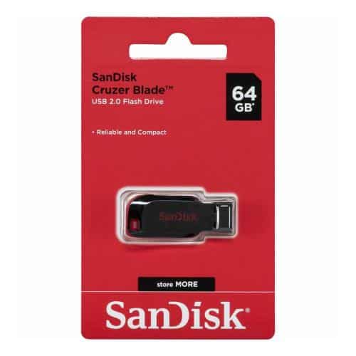 USB Flash Disk SanDisk Cruzer Blade SDCZ50 64GB Μαύρο