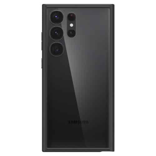 TPU & PC Back Cover Case Spigen Ultra Hybrid Samsung S918B Galaxy S23 Ultra 5G Clear-Matte Black