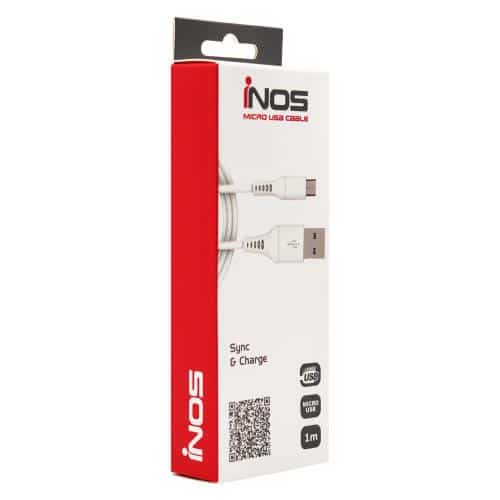 USB 2.0 Cable inos USB A to Micro USB 1m White