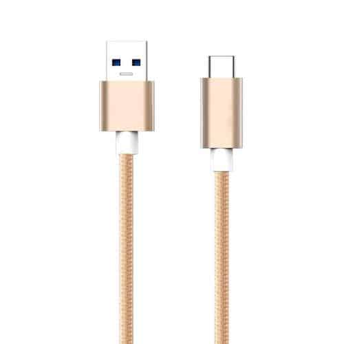 USB 2.0 Braided Cable inos USB A to USB C Metallic 1m Gold