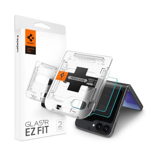 Tempered Glass Full Face Spigen Glas.tR EZ-FIT Samsung Galaxy Z Flip 6 5G Διάφανο (2 τεμ.)