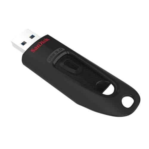 USB 3.0 Flash Disk SanDisk Ultra SDCZ48 USB A 64GB 130MB/s Μαύρο