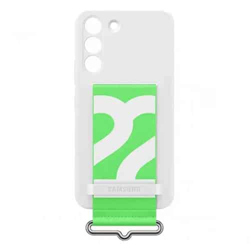 Silicone Cover Case with Strap Samsung EF-GS901TWEG S901B Galaxy S22 5G White
