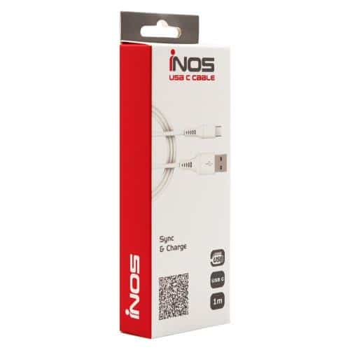 USB 2.0 Cable inos USB A to USB C 1m White