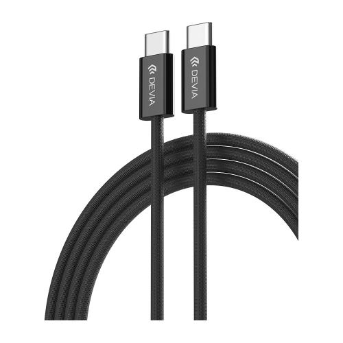 Καλώδιο Σύνδεσης USB 2.0 Devia EC325 Woven USB C σε USB C PD 60W 1m Smart Μαύρο