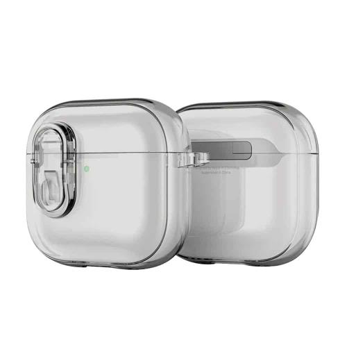 Θήκη TPU & PC Dux Ducis PECL Apple AirPods 4 με Γάντζο Γκρι