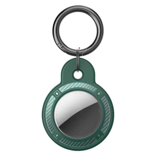 TPU Loop - Key Ring AhaStyle WG40 for Apple AirTag Carbon Fiber Texture Green