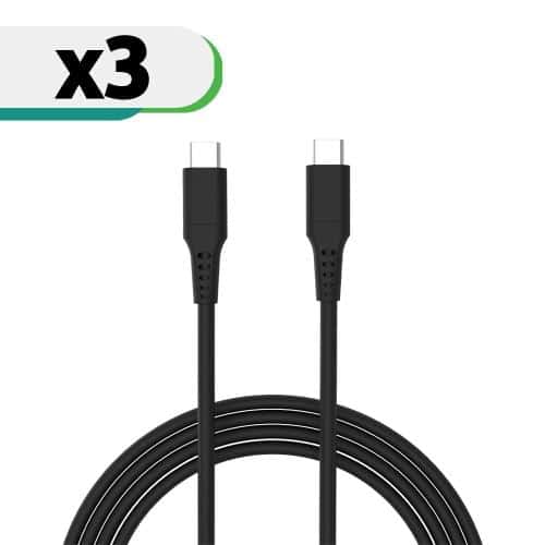 USB 2.0 Cable inos USB C to USB C 1m Black (3 pcs)