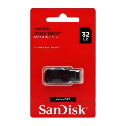 USB Flash Disk SanDisk Cruzer Blade SDCZ50 32GB Μαύρο