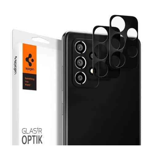 Tempered Glass Full Face Spigen Glas.tR Optik για Τζαμάκι Κάμερας Samsung A725F Galaxy A72 4G/ A726B Galaxy A72 5G Μαύρο (2 τεμ.)