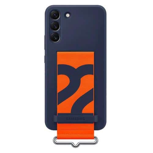 Silicone Cover Case with Strap Samsung EF-GS906TNEG S906B Galaxy S22 Plus 5G Navy