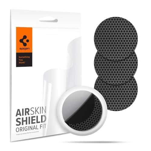 TPU Protector Spigen Airskin Shield HD Original Fit Apple Airtag Carbon Black (4 pcs)